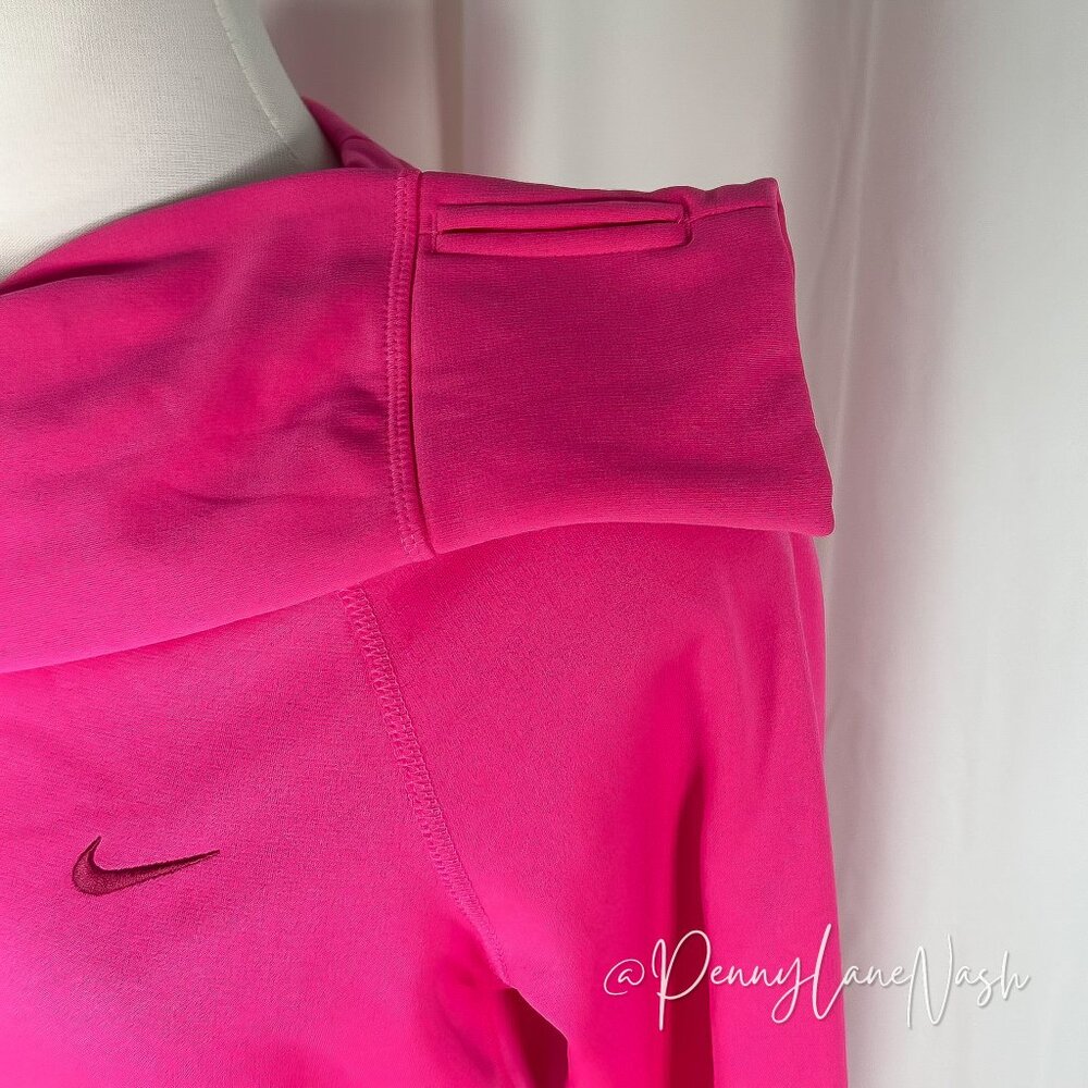 Nike Therma Fit Fleece Pullover Sweatshirt Pink - Picture 10 of 11